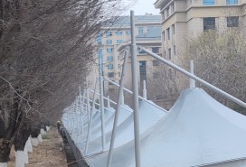 昌吉張拉膜車棚項(xiàng)目