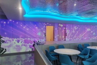 餐廳內激光投影